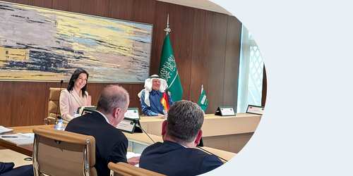 Federal Minister Katherina Reiche signing the MoU with Saudi Energy Minister Abdulaziz Bin Salman